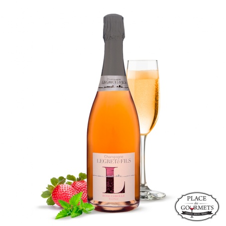 Champagne vegan rosé Legret & Fils Corolle