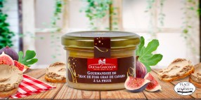 Gourmandise de bloc de foie gras de canard à la figue